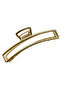 Modern Yellow Metal Rectangular Design Hair Claw Clip