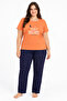 Plus Size Sweet Dreams Summer Orange Pajama Set