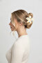 Orange Patterned White Flower Figured Two-Dimensional Hair Clip Set with Clasps - 3