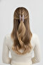 Seashell Design Lilac Yellow Glitter Hairpin Clip Women's Accessory - 2