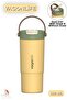660 ml Single Lid Double Drink Stainless Steel Thermos with Straw / Without Straw with Handle