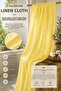 100% Cotton Şile Diaper Fabric Yellow 145 cm Natural Wrinkled Summer Lightweight Fabric by the Meter - 5