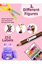 School Label Pen Notebook Label Rapunze Custom Name Writeable Label - 252Pcs