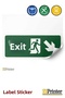 Exit Exıt Isg Warning Sign Sticker 35X50 cm
