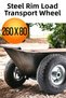 260 X 80 mm Steel Wheel with Valve and Ball Bearing Air Duplex Hand Truck Load-Carrying Caster Wheel Scaffold Caster Wheel Transport Cart Caster Wheel - 3