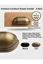 Tas Midye Cupboard 128 mm Antique Yellow Cabinet Drawer Wardrobe Furniture Handle 5 Pcs