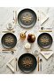 Mesopotamia Mosaic Anthracite Breakfast and Dining Set for 2 People - 2