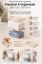 4-Piece Detergent Storage Box - Sliding Lid Bathroom Organizer Tablet Powder Detergent Container 10Lt Beige - 3