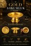 4-Piece Decorative Gold Presentation Bowl - Coffee Side Turkish Delight Macaron Bowl Promise Engagement Candy Chocolate Treat Bowl - 3