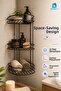 3-Tier Black Bathroom Shower Shelf Metal Corner Shampoo Holder Soap Dish Bathroom Organizer Shelf - 2