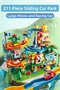 211 Pieces Large Building Blocks Car Park with Fast Slide |   3 Years+ |   Educational Build and Race Set |   Fine Motor Development - 2