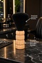 Emre Fırça Ense Brush with Wooden Handle, Long-Lasting Synthetic Black Bristles - 2
