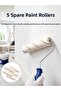 5-Piece Mini Roller Paint Set Wall Tan Emulsion Application