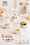 Set of 4 Decorative Mini Bowls with Bowknot Design – for Serving, Turkish Delights, and Presenting – 10 cm
