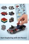 84 Pieces Ctiy Compatible Building Block Tow Truck Set Construction Toy with Pull and Drop Car for Ages 6+ - 2
