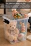4-Piece Deep Toy Organizer - Baby Room Organizer with Locking Lid, Storage Box 20Lt Transparent - 2