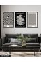 Bauhaus 3 Piece Wooden Framed Painting Act - 3