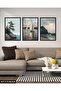 Kayak and Sea 3 Piece Wooden Framed Table Act - 3