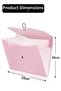 Bellows File with 13 Compartments Pastel Colors 1 Piece A4 Accordion File Organizer 13 Pockets Elastic File - 4