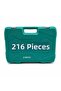 216Pcs Socket Set Socket - Socket - Bit Adapter - 3Pcs Ratchet Handle with Plastic Bag (5047) - 3