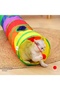 Flat Cat Tunnel Folding Rainbow Pattern Cat Dog Play Tunnel Pet Play Tunnel