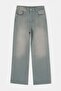 Mavi Lastikli Yüksek Bel Comfort/Orta Esnek YENİ WİDE LEG Büyük Beden Jeans TBBSS26CJ00044 - 4