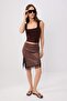 Brown-Black Double-Sided Body-Fitting Square Neck Thick Strap Sleeveless Knitted Tank Top Twoss26Al00087 - 6