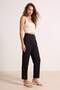 Black Carrot High-Waisted Polyviscose Woven Fabric Trousers TWOSS22PL0280 - 5