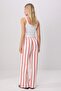 White Striped 100% Linen Trousers Twoss26Pl00234 - 8