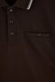 Brown Regular Cut Textured Polo Collar T-Shirt Tmnss26Po00021 - 6