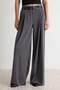 Antrasit Düz Wide Leg/Geniş Paça Çift Kemerli Uzun Modal Kumaş Örme Pantolon TWOAW27PL00018 - 3