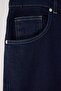 Lacivert Esnek Kumaş Boru Paça Büyük Beden Erkek Jeans TMNAW27CJ00003 - 5
