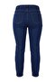 Koyu Mavi Yüksek Bel Esnek Büyük Beden Skinny Jeans TBBAW26CJ00035 - 7