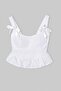 White Ribbon Straps Lace Brode Lycra Supported Bustier Tdrss26Bs00003 - 4