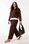Brown Relaxed Fit Knitted Oversize Tracksuit Set Tbbaw27Ts00002 - 3