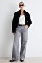 Gri %100 Pamuk Normal Bel Wide Leg Geniş Paça Jeans TWOAW27JE00102 - 7