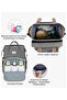 3-in-1 diaper backpack with foldable crib, waterproof design, large storage, stroller straps - 4