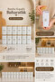 Set of 12 300ml Vacuum-Sealed Acrylic Spice Jars with Bamboo and Wooden Lids and Porcelain Look, with Free Labels. - 2