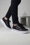 Inside and Outside Genuine Leather Men's Shoes, Black Color, Buckle Detail, Orthopedic Sole - 4