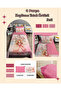 Quilted Princess Patterned 4-Piece Set (100% Cotton 100X200 with Elastic Sheets) Single Bedspread Set - 4