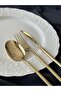 Almeria Titanium Gold 42 Piece 6-Person Cutlery Set - 7