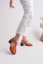 Genuine Leather Women's Daily Heeled Sandals Dd0235 - 2