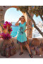 Women's Natural Woven Ethnic Summer Mini Dress