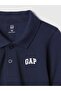 Baby Boy Navy Blue Logo Polo Neck T-Shirt - 2