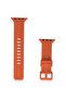 Watch 38mm kr408 striped silicone strap - orange - 2