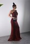 One-Shoulder Long Triangle Window Detail, Luxurious Sparkling Dress with Grained Hemline - 3