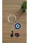 Miyuki Beads Handmade Evil Eye Beads and Red Motorcycle Keychain/Bag Charm - 3