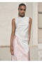 Satin Skirt with Crumpled Effect