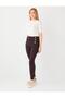Bitter Brown Skinny High Waist Knitted Leggings - 2