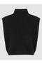 Black Turtleneck Sleeveless Short Knitwear Sweater - 8